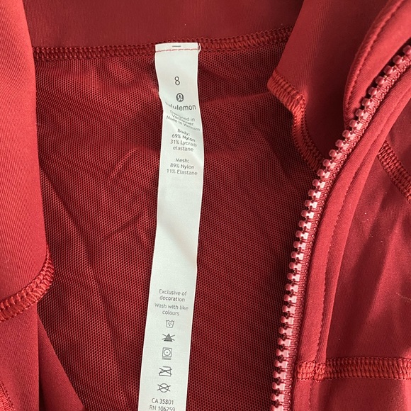 🎁LULULEMON DEFINE JACKET-RED MERLOT SIZE 8🎁 - Picture 9 of 10